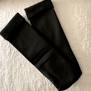 Black Socks with Fuzzy Lining